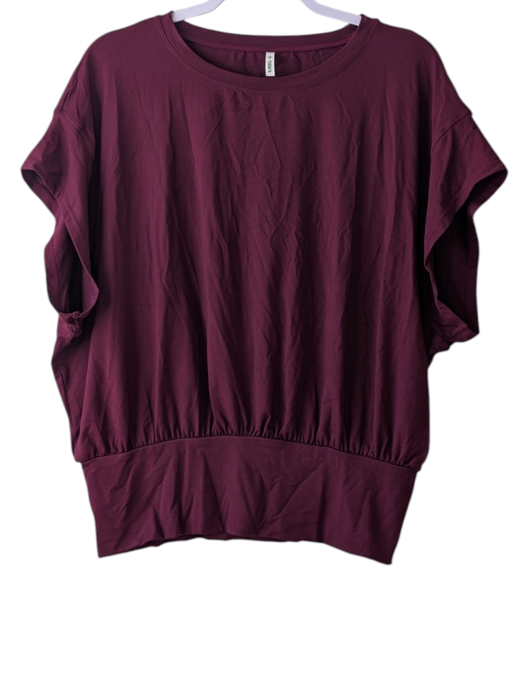 HALARA WOMEN'S ZINFANDEL ROUND NECK SHORT BATWING SLEEVE WORK T-SHIRT SIZE XL